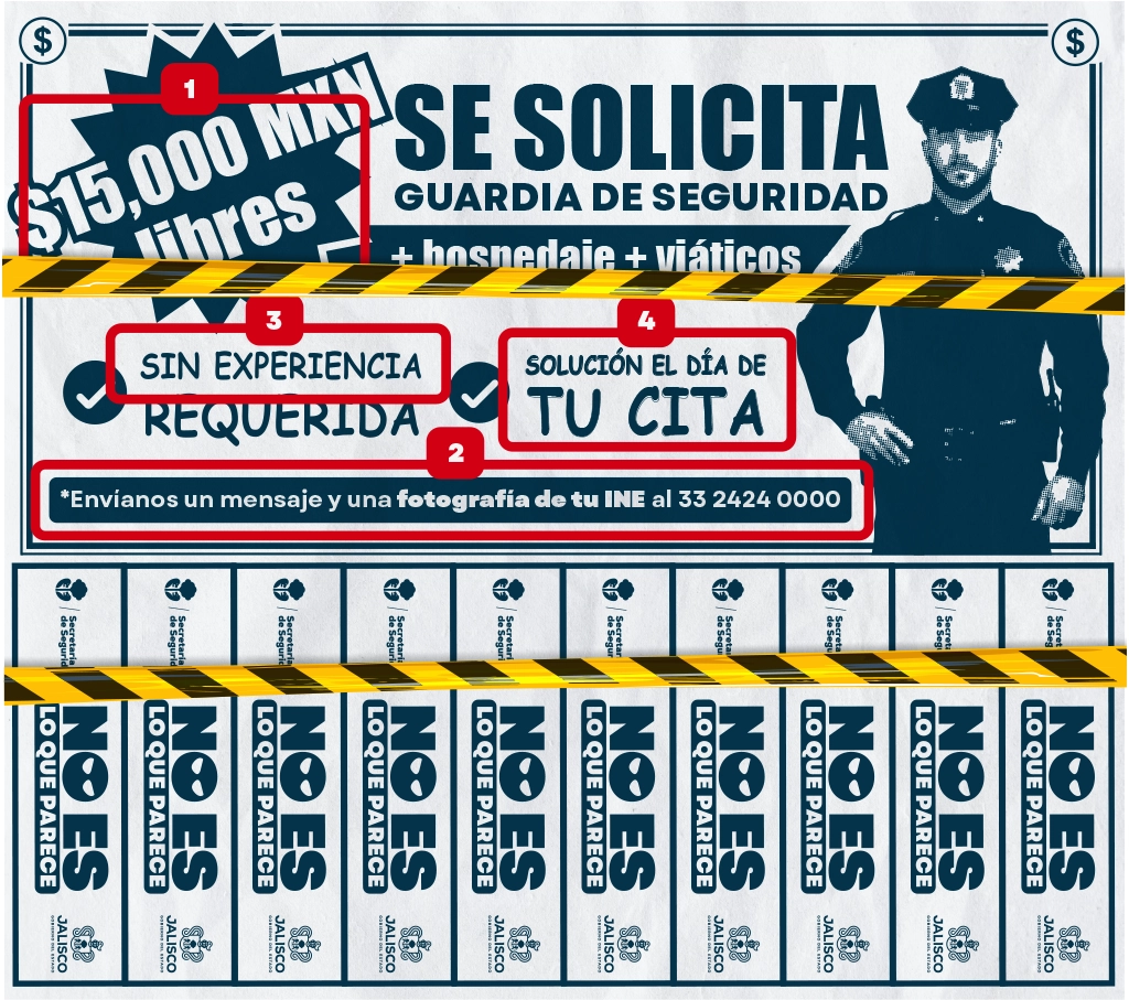 Identifica un empleo falso si: